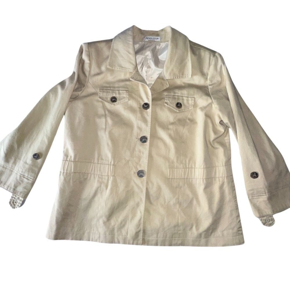 Pendleton Button Up Jacket w/ Button Cuffs Size 12 - image 1